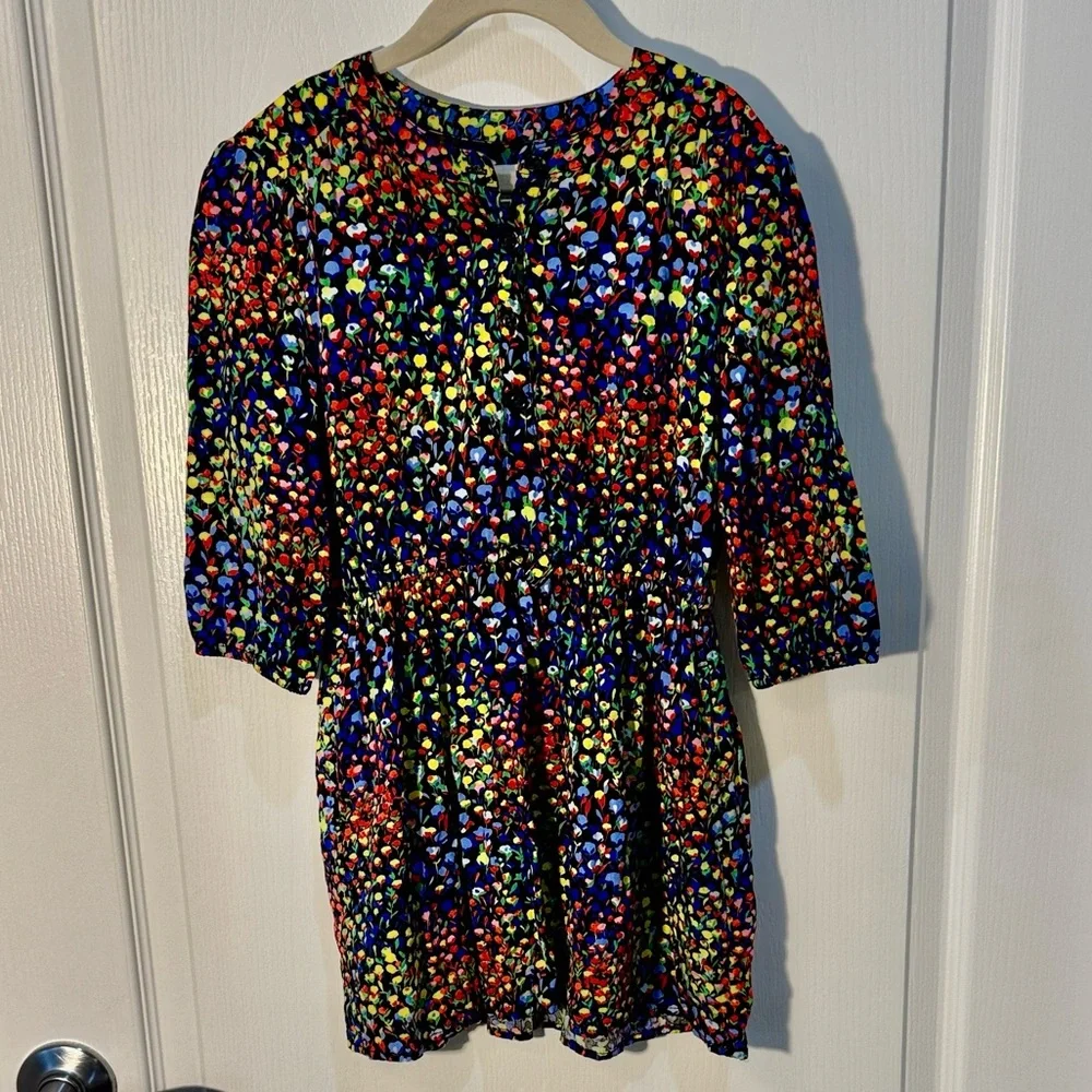 Gap Colorful Kids Floral Dress Long Sleeves Size 6/7